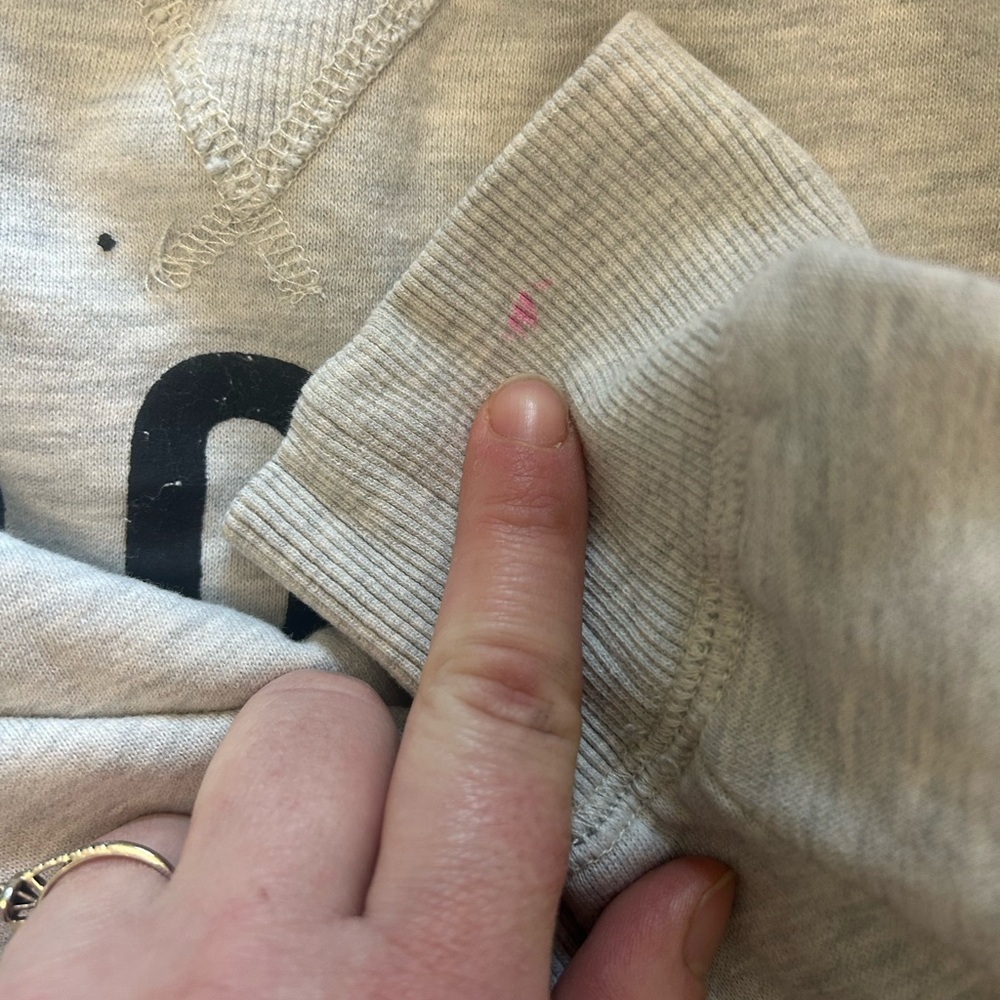 Lucky Brand Light Gray Crewneck Sweatshirt with Black LUCKY Logo - Picture 8 of 8